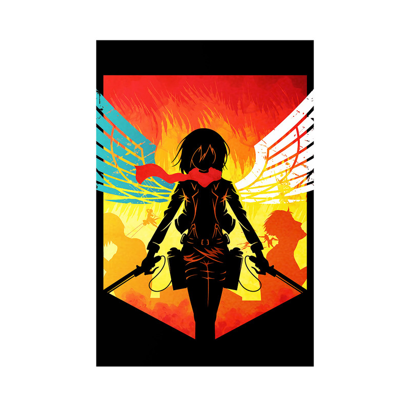 تابلو مدل میکاسا اتک ان تایتان 04 mikasa attack on titan - Image 2