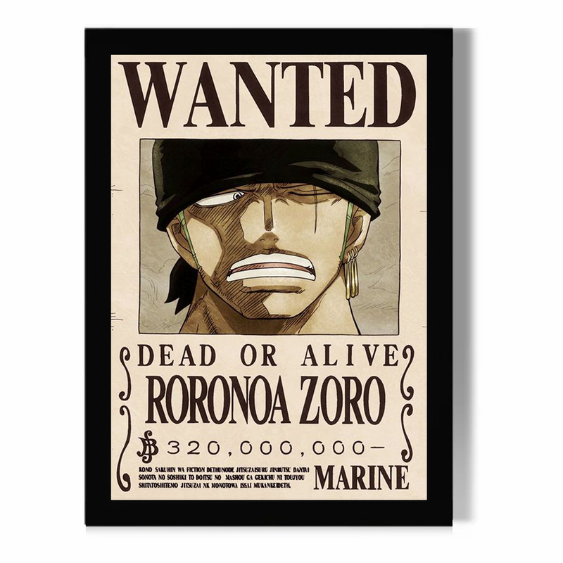تابلو مدل دیواری طرح انیمه وان پیس One piece کاراکتر رورو نوا زورو Roronoa Zoro کد FD083 - Image 2