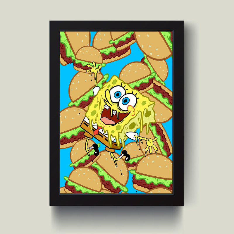 تابلو مدل دکوراتیو باب اسفنجی sponge bob کد G8-42