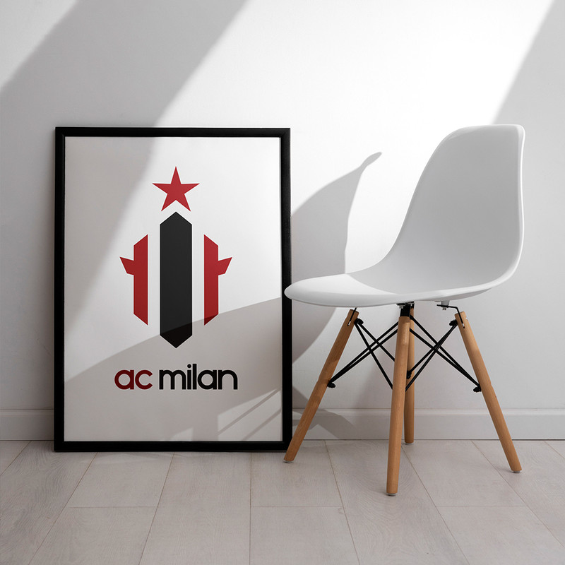 تابلو مدل دیواری طرح آث میلان AC Milan کد FD576 - Image 3
