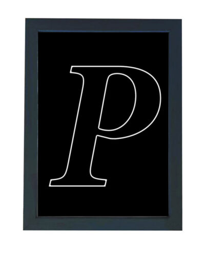 تابلو گالری چهره پرداز رخ مدل حرف P طرح عاشقانه دکوری کد Alphabet10005