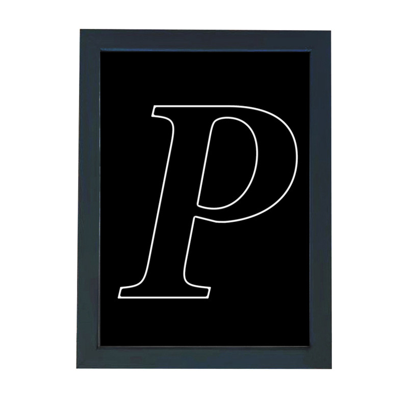 تابلو گالری چهره پرداز رخ مدل حرف P طرح عاشقانه دکوری کد Alphabet10005