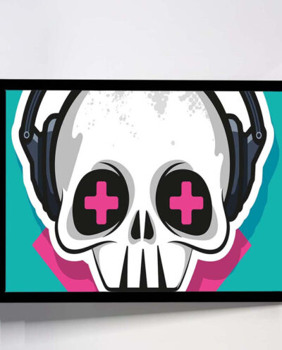تابلو مدل skull headphone کد F-17007