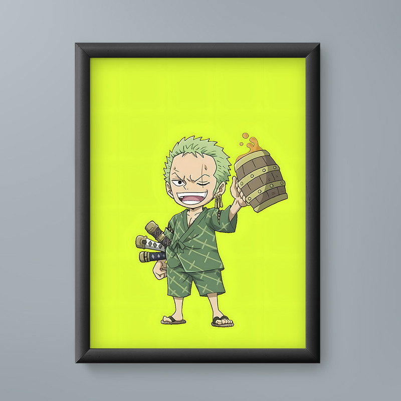 تابلو مدل انیمه زورو وان پیس 11 Zoro one piece anime
