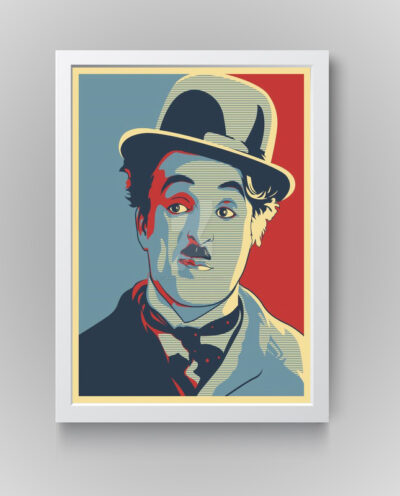 تابلو مدل دکوراتیو چارلی چاپلین Charlie Chaplin کد N216