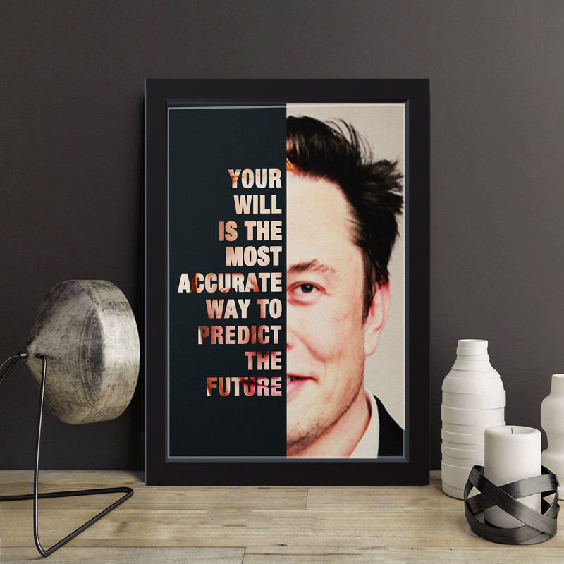 تابلو مدل انگیزشی ایلان ماسک Elon musk کدS1632-b - Image 4