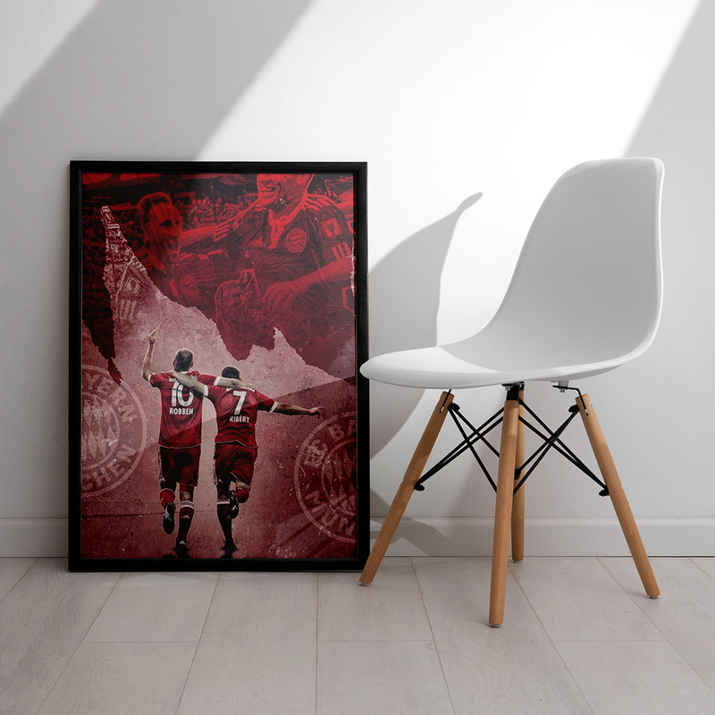 تابلو مدل دیواری طرح روبن و ریبری Robben and Ribry کد FD524 - Image 3