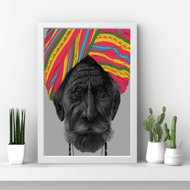 تابلو مدل دکوراتیو INDIA کد m2437-w - Image 4