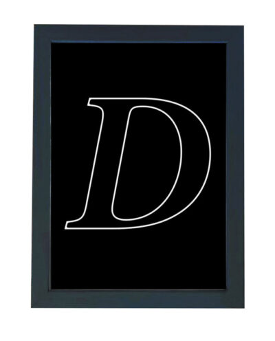 تابلو گالری چهره پرداز رخ مدل حرف D طرح عاشقانه دکوری کد Alphabet10008