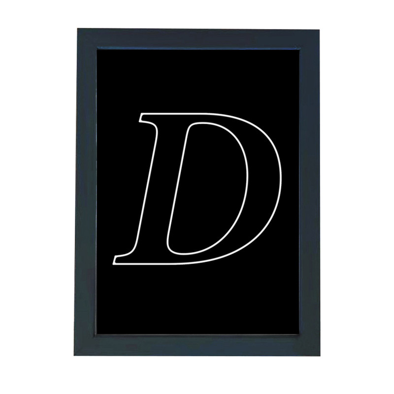 تابلو گالری چهره پرداز رخ مدل حرف D طرح عاشقانه دکوری کد Alphabet10008