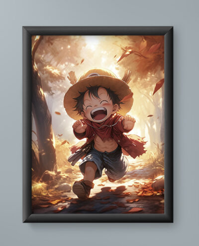 تابلو مدل لوفی چیبی وان پیس Chibi Luffy One Piece 01
