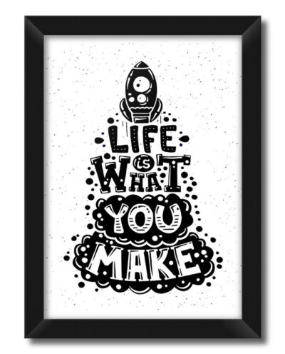 تابلو فنچ آرت طرح Life Is کد QT102B-BW
