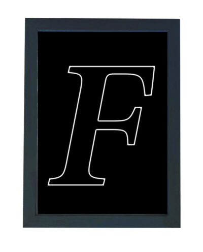 تابلو گالری چهره پرداز رخ مدل حرف F طرح عاشقانه دکوری کد Alphabet10004