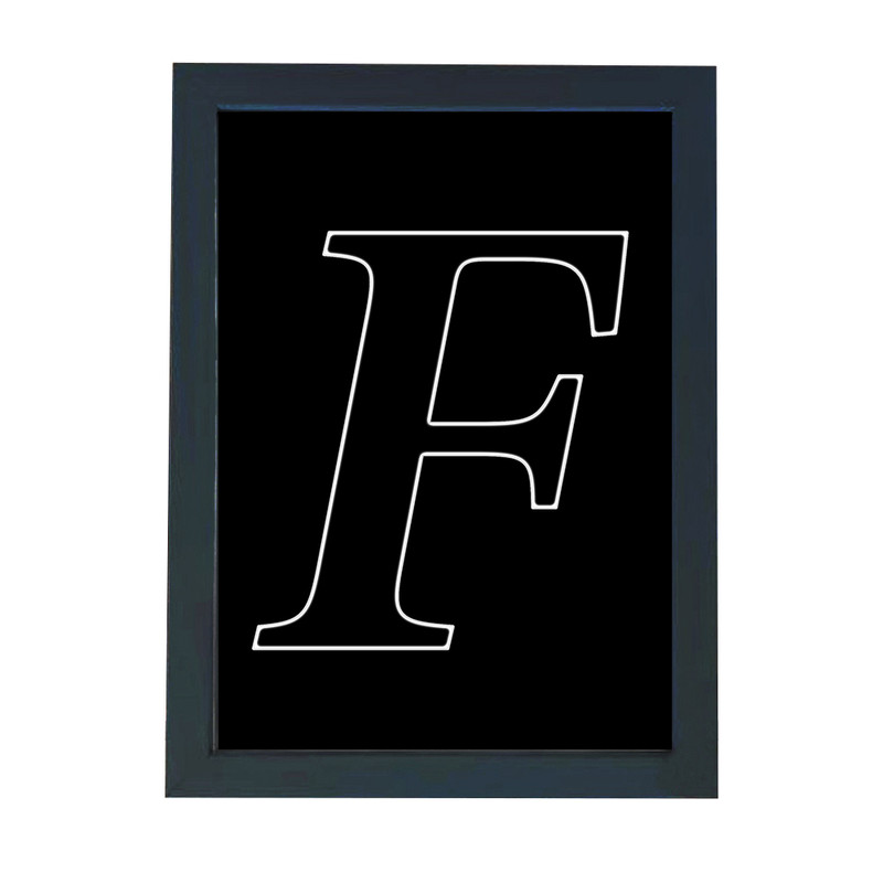 تابلو گالری چهره پرداز رخ مدل حرف F طرح عاشقانه دکوری کد Alphabet10004