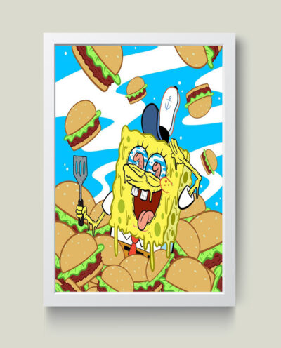 تابلو مدل باب اسفنجی Sponge bob کد G12-40