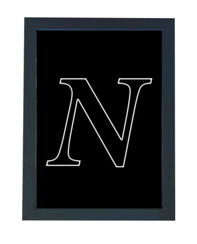 تابلو گالری چهره پرداز رخ مدل حرف N طرح عاشقانه دکوری کد Alphabet10017