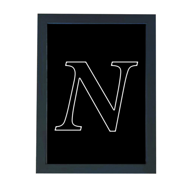 تابلو گالری چهره پرداز رخ مدل حرف N طرح عاشقانه دکوری کد Alphabet10017