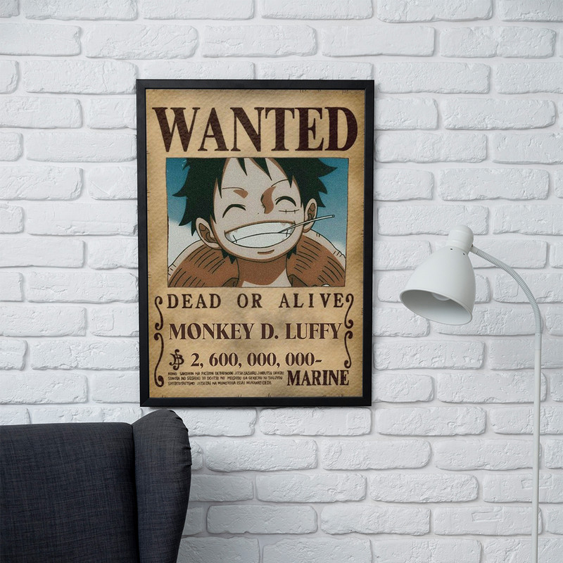 تابلو مدل دیواری طرح انیمه وان پیس One piece کاراکتر مانکی دی. لوفی Monkey D. Luffy کد FD084
