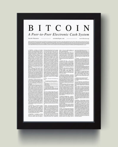 تابلو مدل Bitcoin بیت کوین White papper کدQ5626