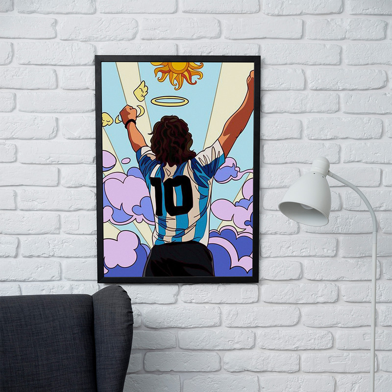 تابلو مدل دیواری طرح دیگو مارادونا Diego Maradona کد FD480 - Image 2