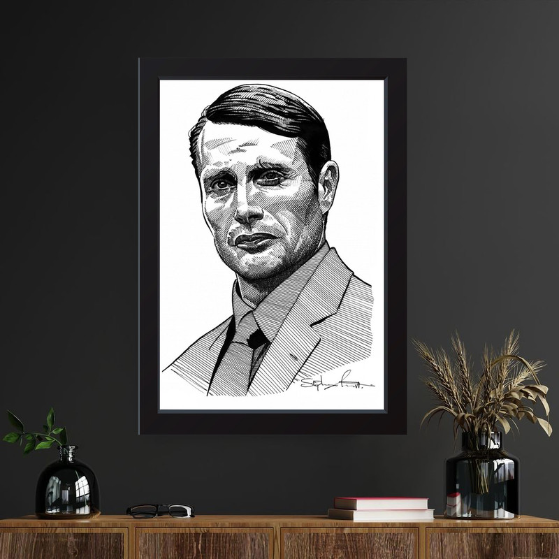 تابلو مدل Mads Mikkelsen کدm2641-b - Image 4