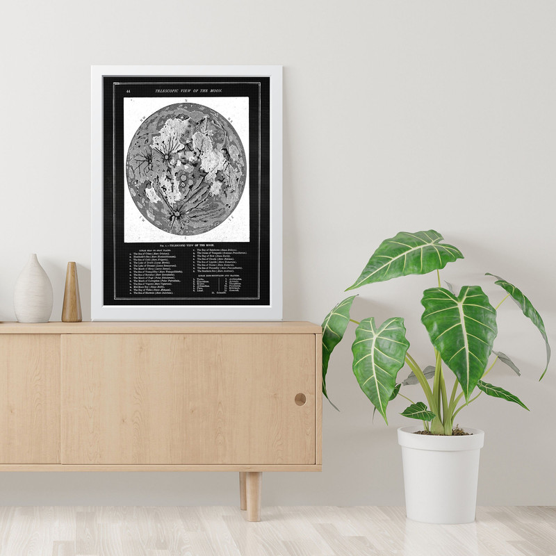 تابلو مدل مینیمال ماه MOON کد m2547-w - Image 4