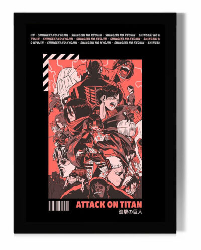 تابلو مدل دیواری طرح اتک آن تایتان Attack on titan کد FD076
