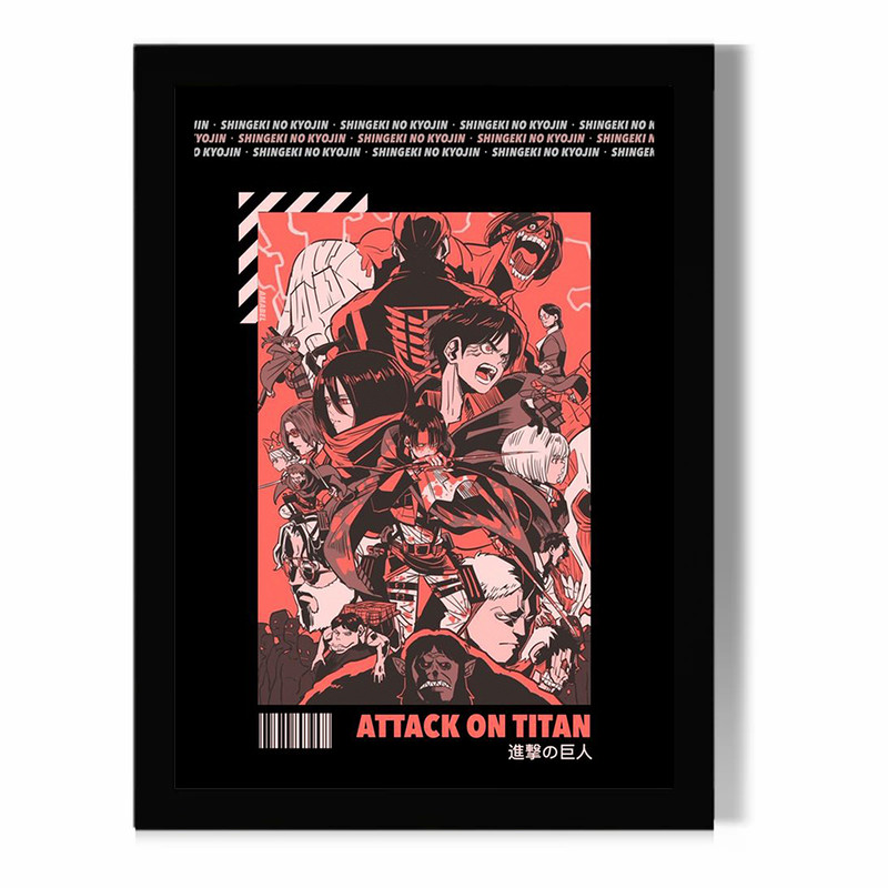 تابلو مدل دیواری طرح اتک آن تایتان Attack on titan کد FD076