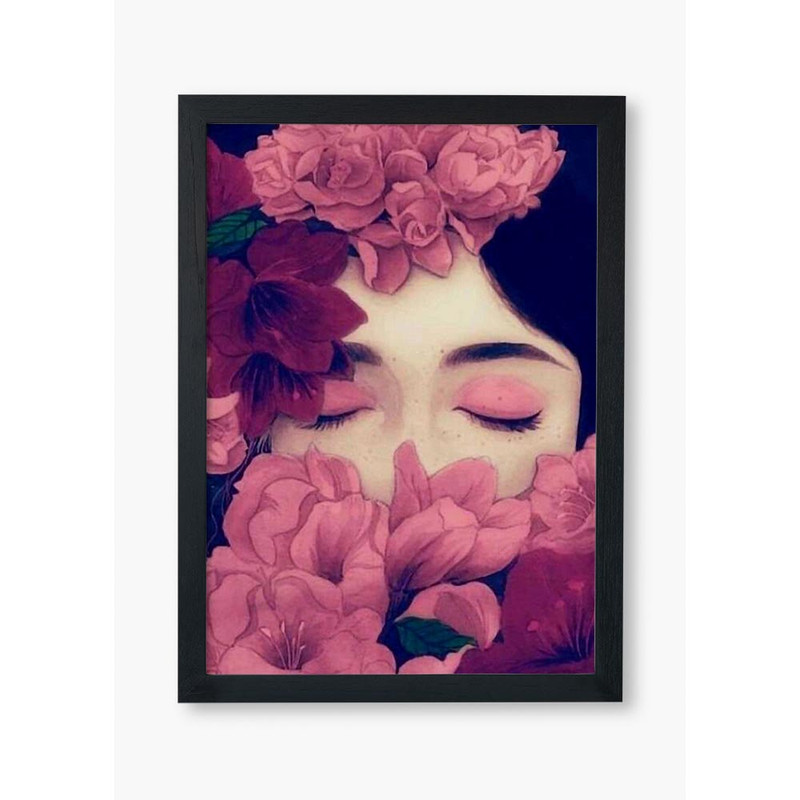 تابلو صبا طرح مدل دختر و گل - Image 2
