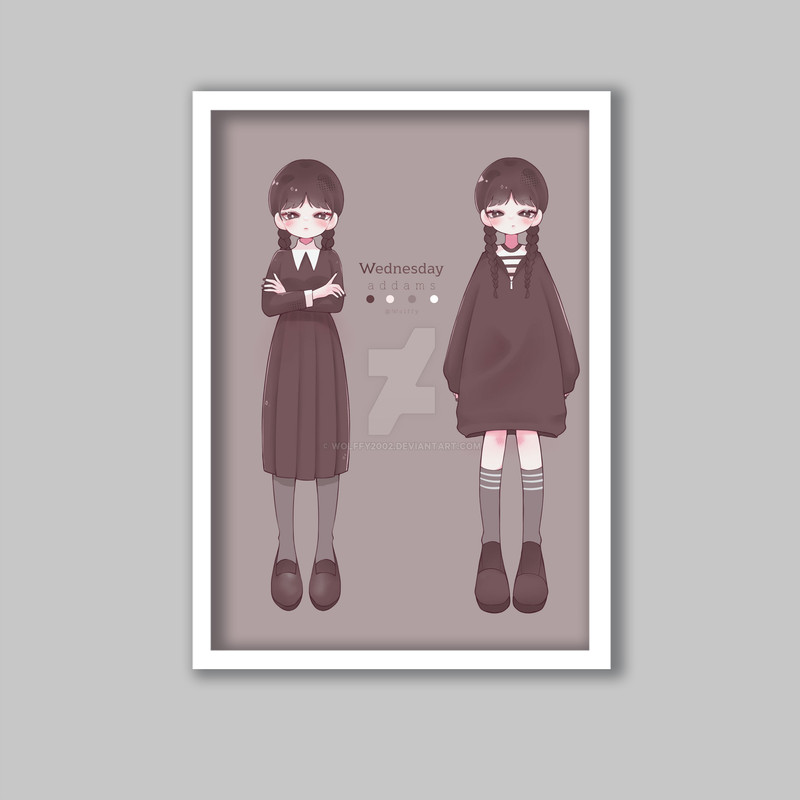 تابلو مدل ونزدی آدامز Wednesday Addams کد LA-G10822