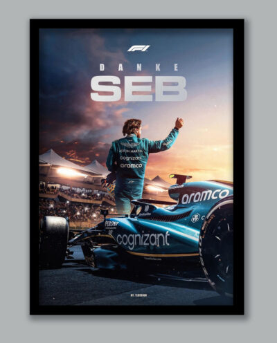 تابلو مدل فرمول یک سباستین وتل Sebastian Vettel کد LA-G10191