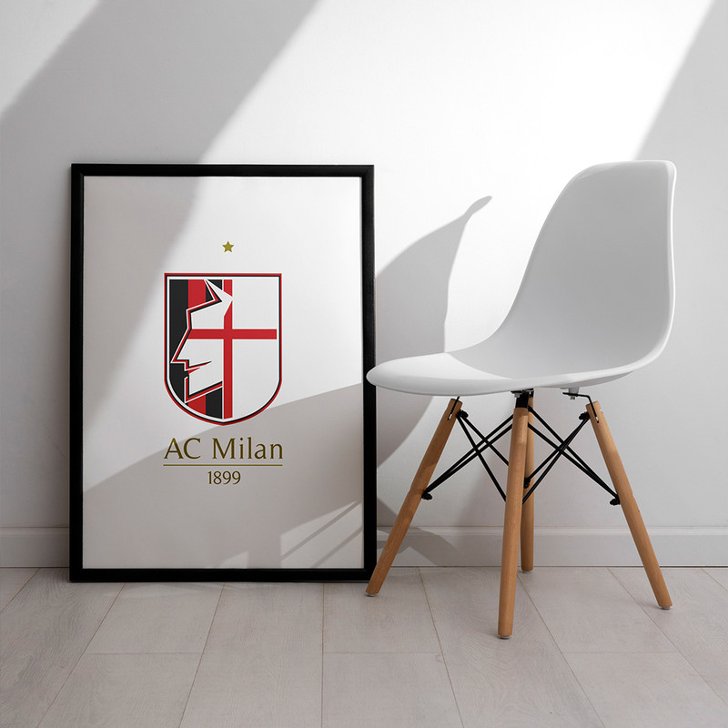 تابلو مدل دیواری طرح آث میلان AC Milan کد FD581 - Image 3