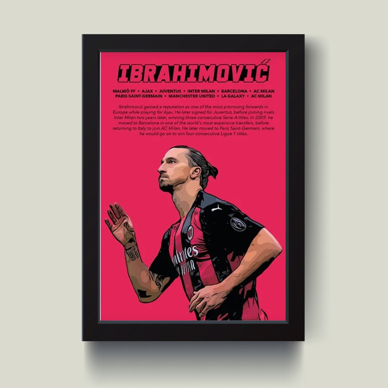 تابلو مدل دکوراتیو ابراهیموویچ ibrahimovic کد G5-22 - Image 2