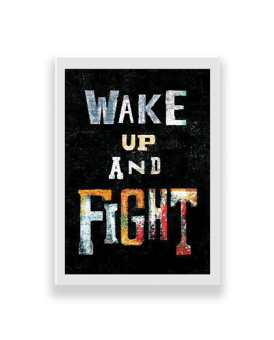 تابلو طرح انگیزشی wake up and fight