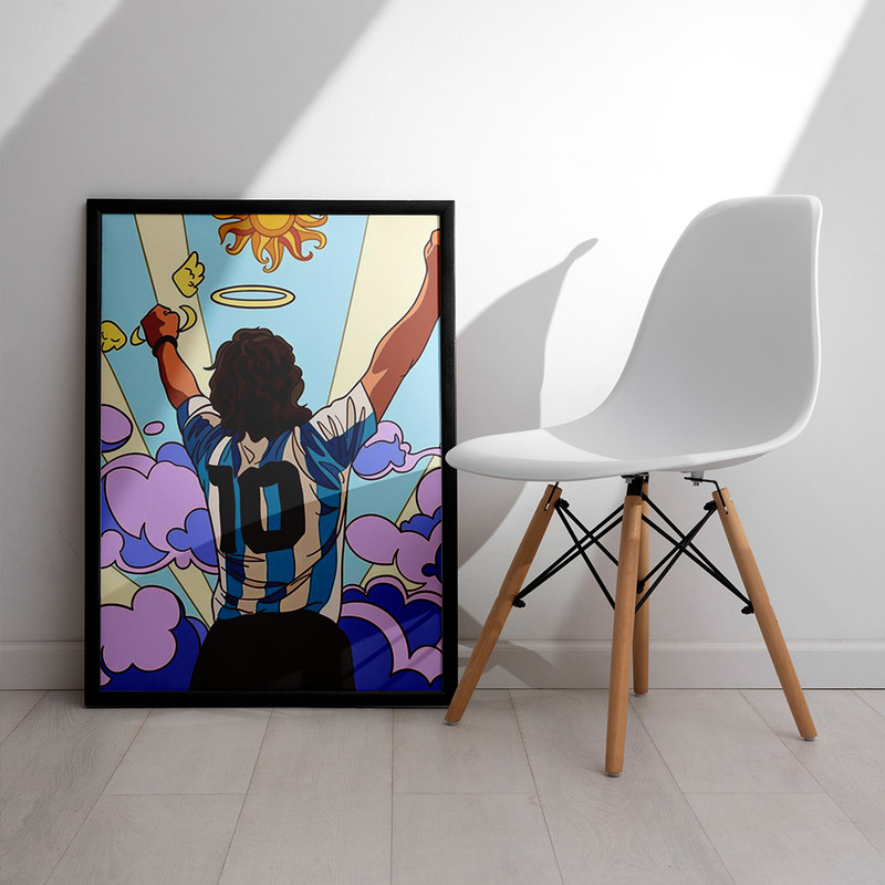 تابلو مدل دیواری طرح دیگو مارادونا Diego Maradona کد FD480 - Image 3