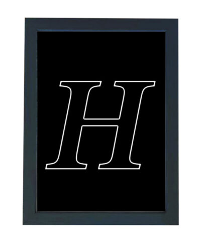 تابلو گالری چهره پرداز رخ مدل حرف H طرح عاشقانه دکوری کد Alphabet10006