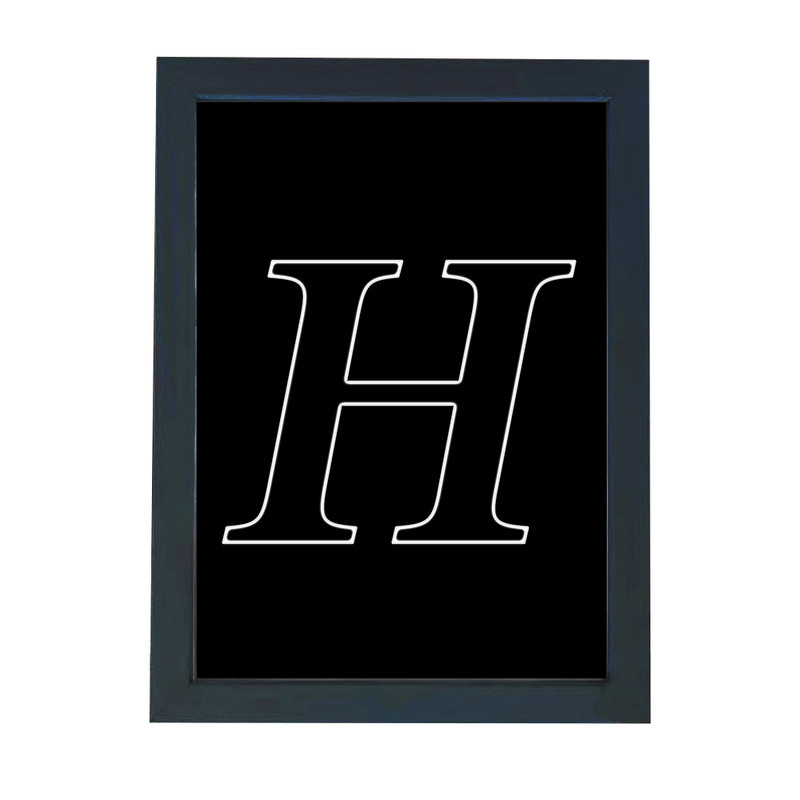 تابلو گالری چهره پرداز رخ مدل حرف H طرح عاشقانه دکوری کد Alphabet10006
