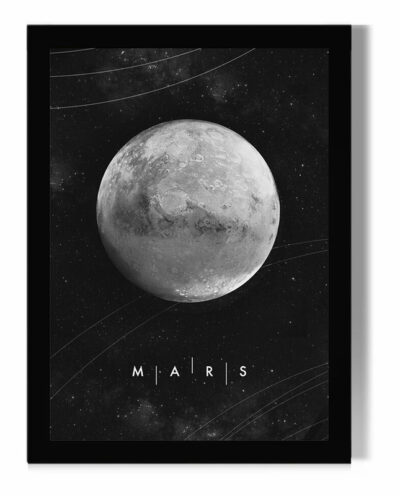تابلو مدل دیواری طرح سیاره مریخ Mars کد FD057