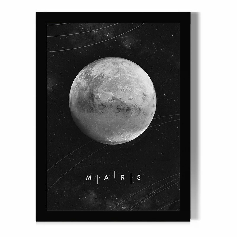 تابلو مدل دیواری طرح سیاره مریخ Mars کد FD057