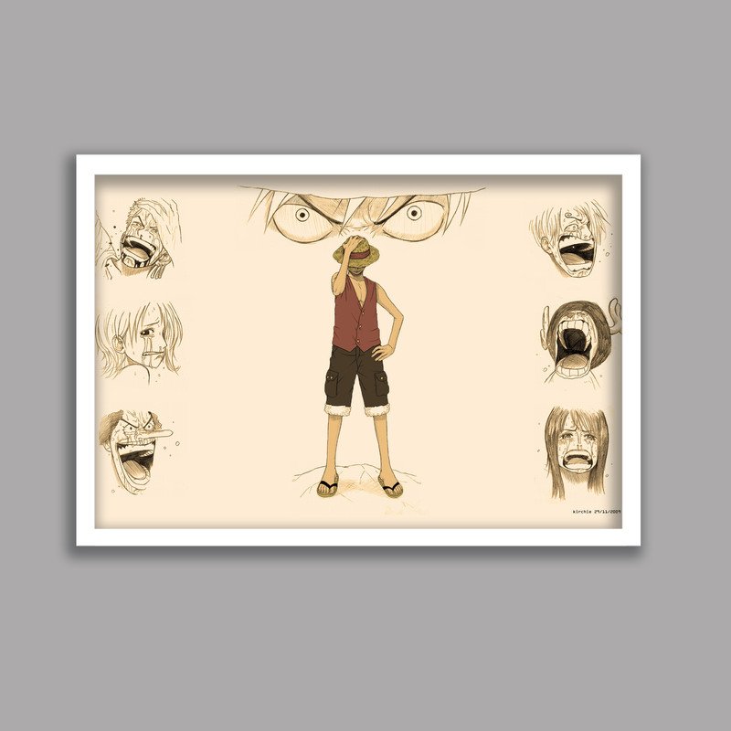 تابلو مدل انیمه وان پیس One Piece کد LA-G10495