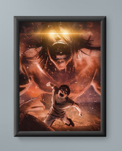 تابلو مدل انیمه ارن یگر اتک ان تایتان Eren Jaeger attack on titan 15