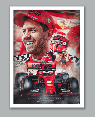 تابلو مدل فرمول یک سباستین وتل Sebastian Vettel کد LA-G10182