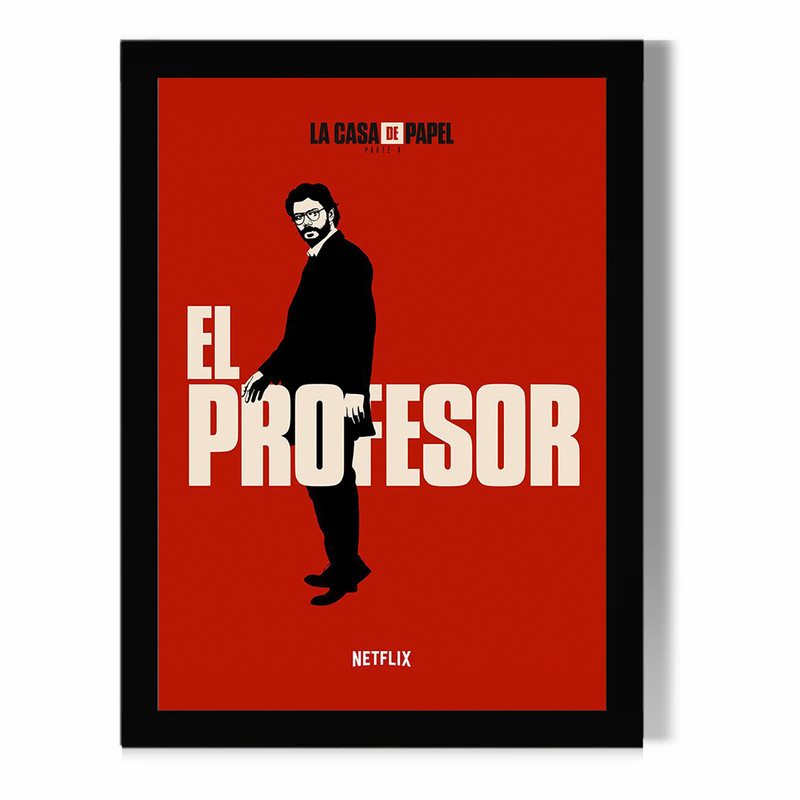 تابلو مدل دیواری طرح پروفسور Profesor سریال خانه کاغذی Money Heist کد FD189