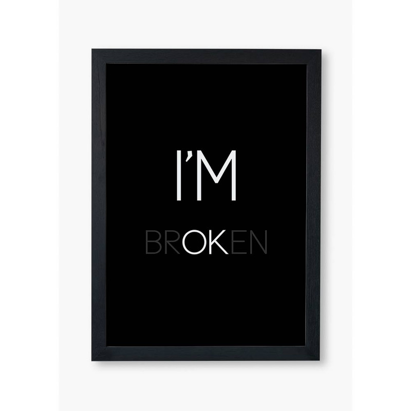 تابلو صبا طرح مدل Im broken کد T276 - Image 2