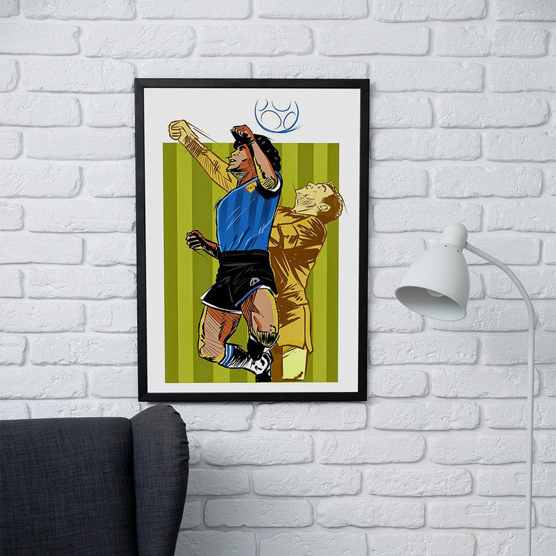 تابلو مدل دیواری طرح دیگو مارادونا Diego Maradona کد FD481 - Image 2