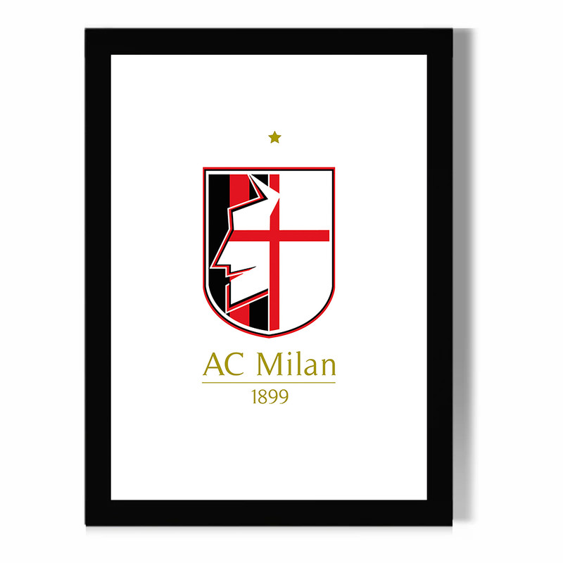 تابلو مدل دیواری طرح آث میلان AC Milan کد FD581