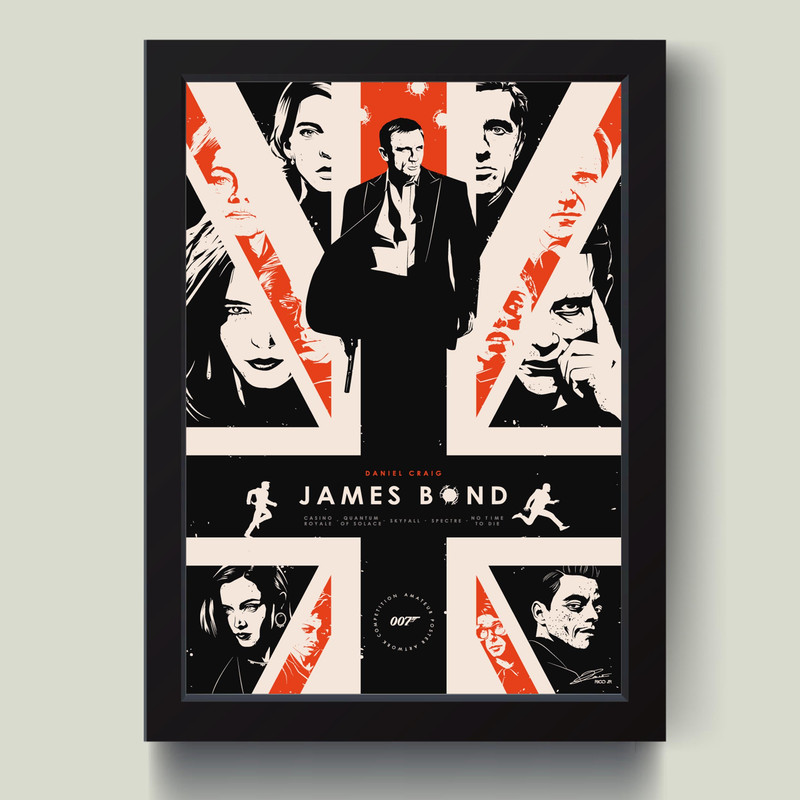 تابلو مدل James Bond پوستر فیلم جیمز باند کد ICC-40