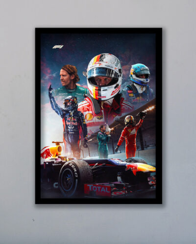 تابلو مدل فرمول یک سباستین وتل Vettel کد LA-F1G1021B