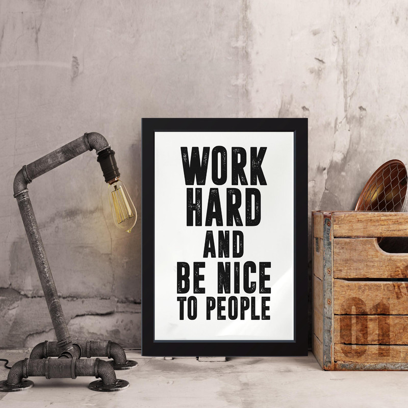 تابلو مدل انگیزشی Work Hard کد MJ131311 - Image 2