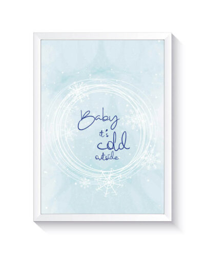 تابلو وینا مدل Baby Its Cold Out Side